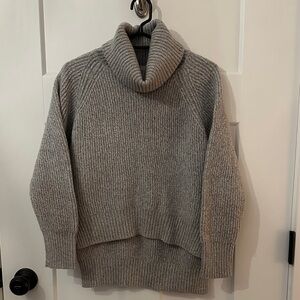 Wilfred Heather Gray Cowl Neck Sweater